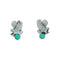 Native American Turquoise Sterling Silver Eagle Post Dangle Earrings NX11505